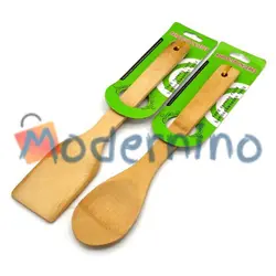 ست 2 پارچه کفگیر و قاشق آشپزی بامبو سایز 30