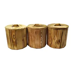 ست جای حبوبات چوبی