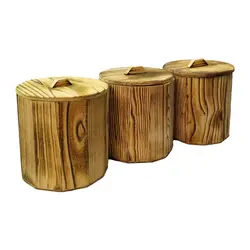 ست جای حبوبات چوبی