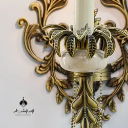 لوستر دیواری 1009/1 نورسازان ویولت سنگی تک شعله آنتیک