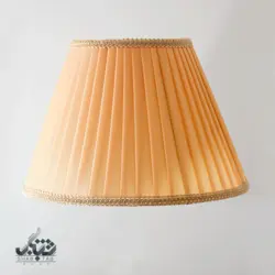شید آباژور پلیسه زه پارچه - کرم قطر 40 cm - سرپیچ E27