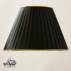 شید آباژور پلیسه زه طلا مشکی سایز 40 cm – سرپیچ E27