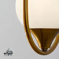لوستر آویز مدرن تک شعله بیضی حباب دار آنتیک SHJ