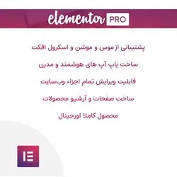 افزونه صفحه ساز المنتور پرو + درون ریزی آنلاین تمپلت آماده | Elementor Pro