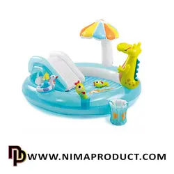 خرید استخر بادی اینتکس طرح تمساح سرسره دار مدل 57129 |نیماپروداکت