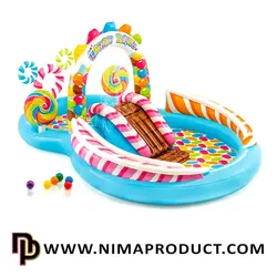 خرید استخر و سرسره بادی اینتکس طرح شکلات مدل 57149 | نیماپروداکت