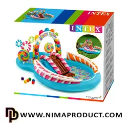 خرید استخر و سرسره بادی اینتکس طرح شکلات مدل 57149 | نیماپروداکت