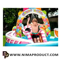 خرید استخر و سرسره بادی اینتکس طرح شکلات مدل 57149 | نیماپروداکت