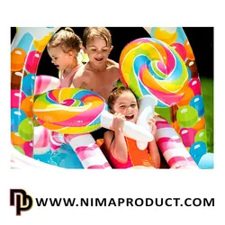 خرید استخر و سرسره بادی اینتکس طرح شکلات مدل 57149 | نیماپروداکت