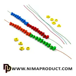 خرید بازی فکری نخ و مهره رنگی رنگی 100 تایی - نیما پروداکت
