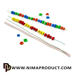 خرید بازی فکری نخ و مهره رنگی رنگی 100 تایی - نیما پروداکت