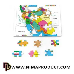 ارزانترین قیمت خرید پازل رنگ آمیزی نقشه ایران | نیماپروداکت