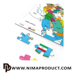 ارزانترین قیمت خرید پازل رنگ آمیزی نقشه ایران | نیماپروداکت