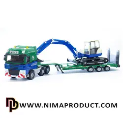 قیمت و خرید ماکت تریلی حمل بیل مکانیکی KAIDIWEI مدل 625038 - نیما پروداکت