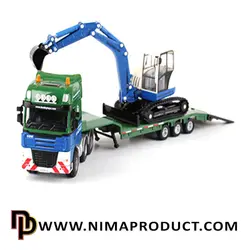 قیمت و خرید ماکت تریلی حمل بیل مکانیکی KAIDIWEI مدل 625038 - نیما پروداکت