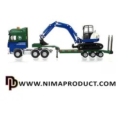 قیمت و خرید ماکت تریلی حمل بیل مکانیکی KAIDIWEI مدل 625038 - نیما پروداکت