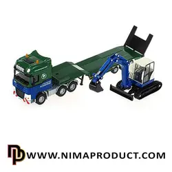 قیمت و خرید ماکت تریلی حمل بیل مکانیکی KAIDIWEI مدل 625038 - نیما پروداکت