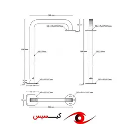 براکت دوربین مداربسته 60 در 120 سانتی متری L | کیسیس