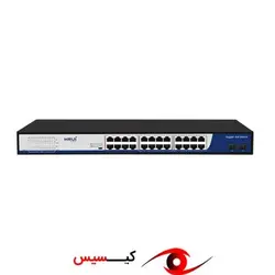 سوئیچ 24 پورت PoE گیگ HRUI مدل HR901-AFG-242S-300 | کیسیس