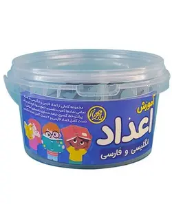 اعداد مخلوط فارسی و انگلیسی چوبی مگنتی (اعداد فارسی و انگلیسی آهنربایی)