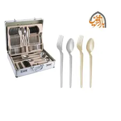 سرویس قاشق و چنگال استیل 138 پارچه دلمونتی مدل DL1310