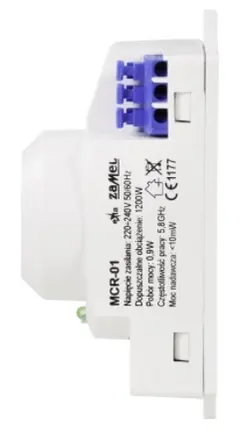 سنسور حرکتی ماکروویو MCR-01 - تجهیزات خانه هوشمند - شرکت مهندسین هوشمند سازی کارن