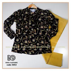 شومیز طرح دار کد 5053