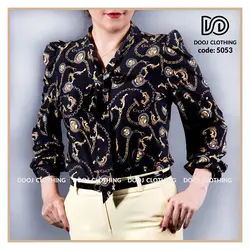 شومیز طرح دار کد 5053