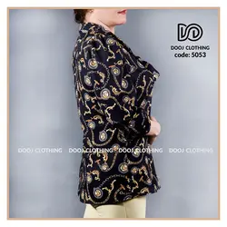 شومیز طرح دار کد 5053