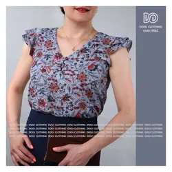 شومیز طرحدار تابستانه کد 6062