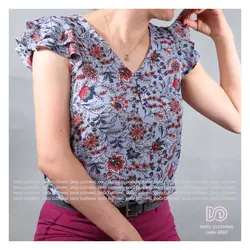 شومیز طرحدار تابستانه کد 6062