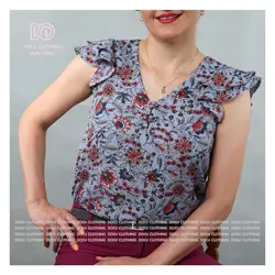 شومیز طرحدار تابستانه کد 6062