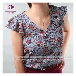 شومیز طرحدار تابستانه کد 6062