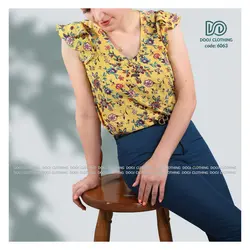 شومیز طرحدار تابستانه کد 6063