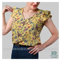 شومیز طرحدار تابستانه کد 6063