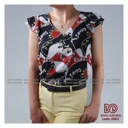 شومیز طرحدار تابستانه کد 6061