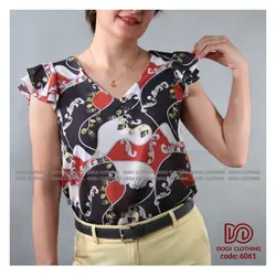 شومیز طرحدار تابستانه کد 6061