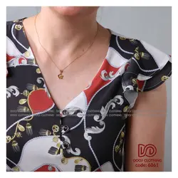 شومیز طرحدار تابستانه کد 6061