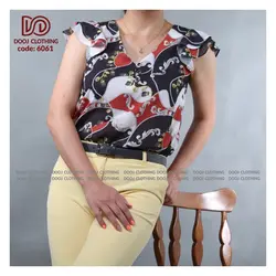 شومیز طرحدار تابستانه کد 6061