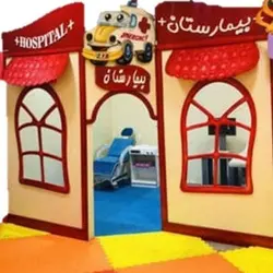 ماکت چوبی بیمارستان - قیمت ماکت بیمارستان بچه گانه - تجهیزات مهد کودک ساحل کیدز