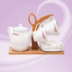 ست قوری و 4 فنجان و نعلبکی و قاشق آرکوپال