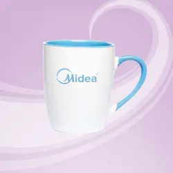 ماگ سرامیک دسته و داخل رنگی با انحنا