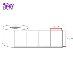 لیبل متال تک ستون 60×40 میلیمتری 1000 عددی - فروشگاه سان اکسین