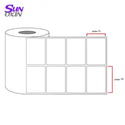 لیبل کاغذی دو ستون 50×25 میلیمتری 4000 عددی - فروشگاه سان اکسین