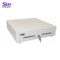 كشو پول چهار خانه سفيد E-POS ECH 410 RJ11 بدون زنگ - فروشگاه سان اکسین