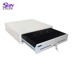 كشو پول چهار خانه سفيد E-POS ECH 410 RJ11 بدون زنگ - فروشگاه سان اکسین