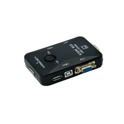 کی وی ام یو اس بی با قابلیت نصب 2 دستگاه به یک مانیتوربه همراه 3 پورت یو اس بی و یک پی اس 2