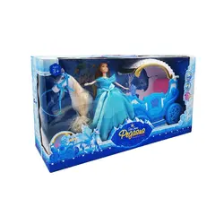 ست كالسكه موزيكال و چراغدار به همراه باربي