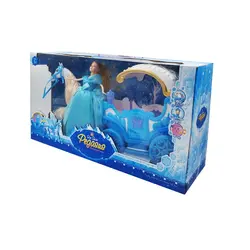 ست كالسكه موزيكال و چراغدار به همراه باربي