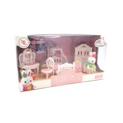 عروسک خرگوش با لوازم خانه